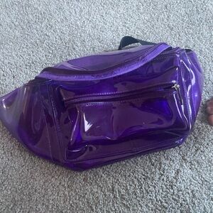 Large Purple clear fanny pack